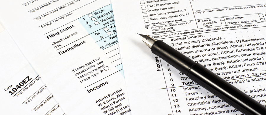 US tax form 1040 ez