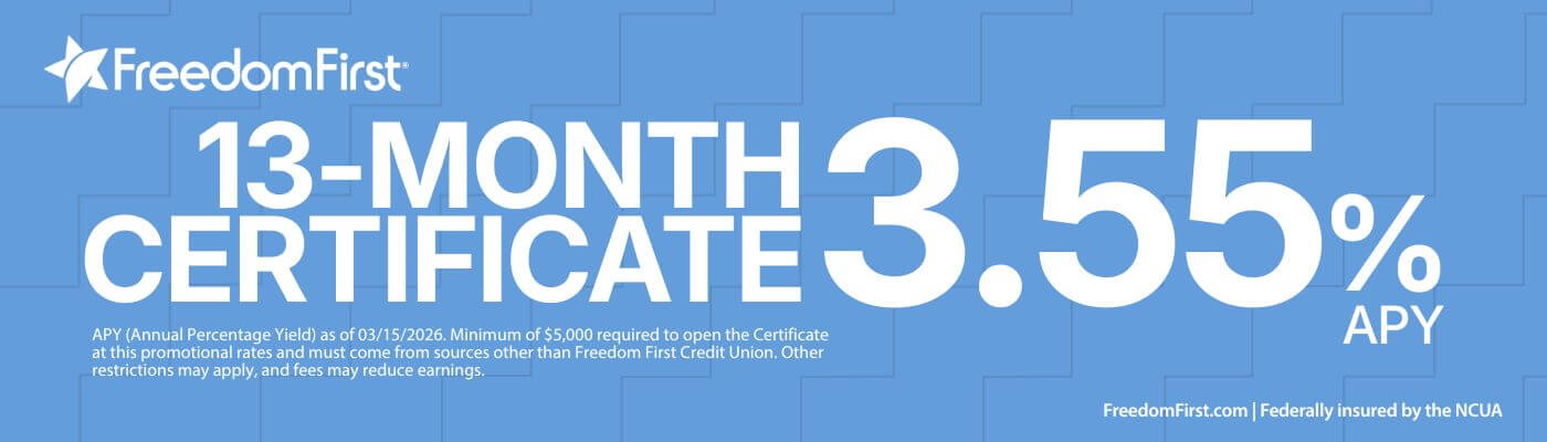 13-month certificate 3.55% APY