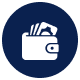 blue wallet icon