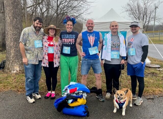 Freedom First employees participating in the polar plunge benefiting the special olympics