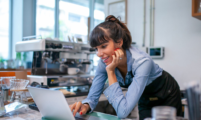 person at computer